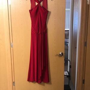 Formal deep red gown